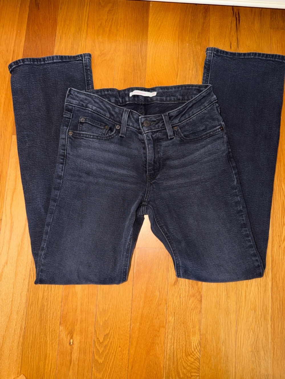 Levi’s Black Jeans 27 Gray Superlow Boot Cut Strauss stretch red tab W27 x L32 4 - Picture 6 of 15